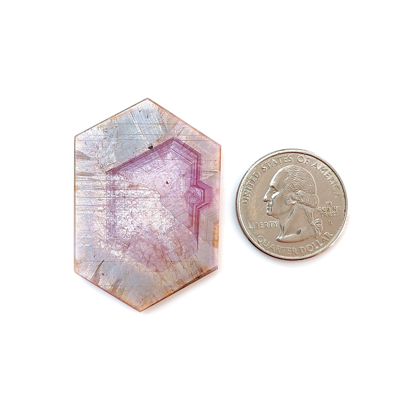 rosa Saphir flache Scheiben