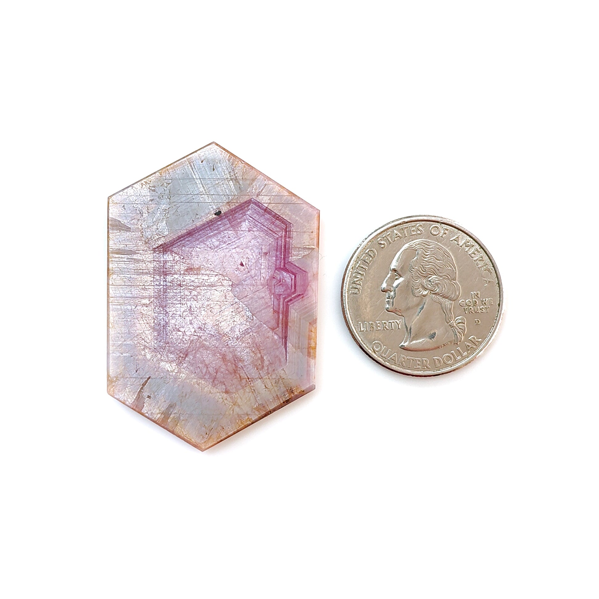 rosa Saphir flache Scheiben