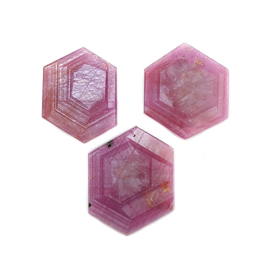Rosemary Pink Sapphire Flat Slices