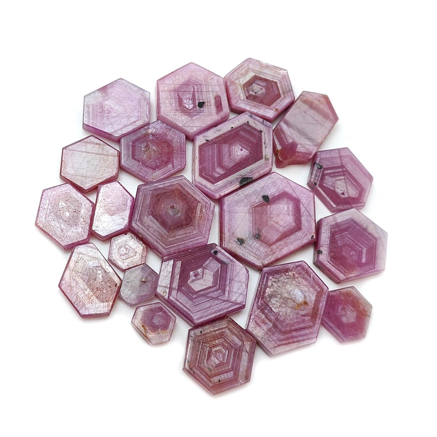 Rosemary Pink Sapphire Flat Slices