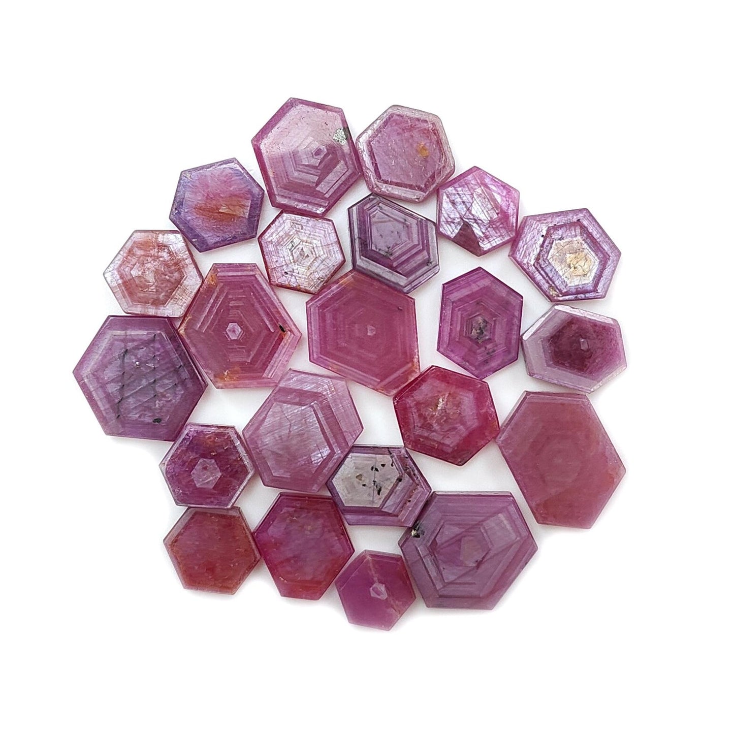 Rosemary Pink Sapphire Flat Slices