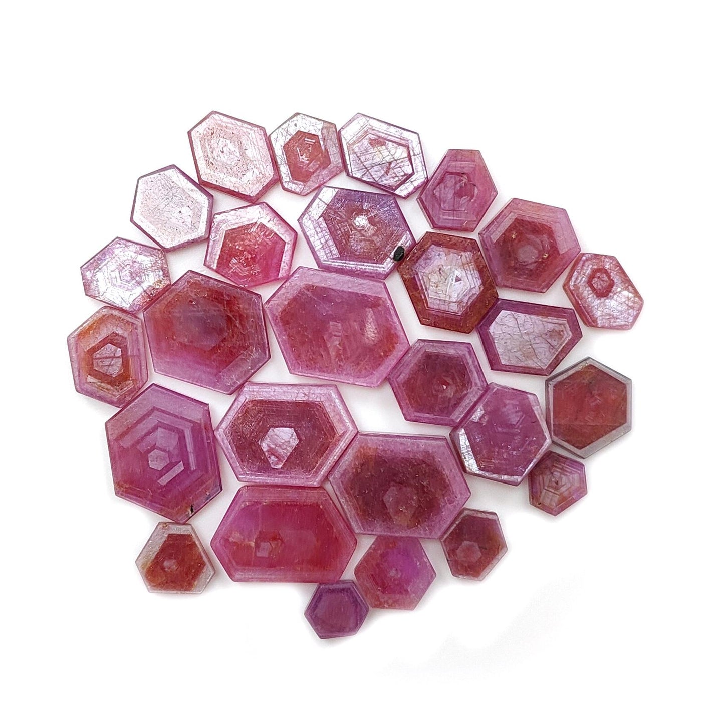 Rosemary Pink Sapphire Flat Slices