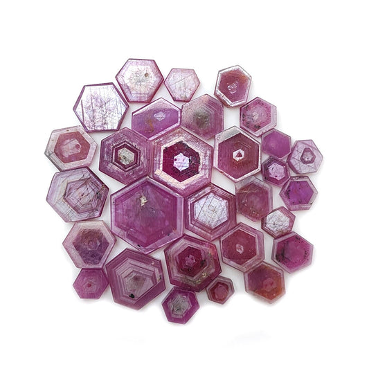 Rosemary Pink Sapphire Flat Slices