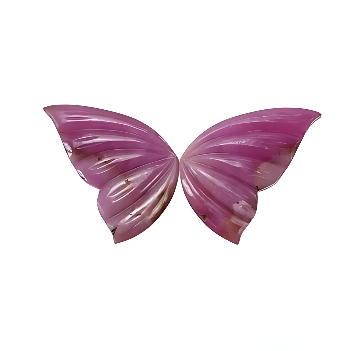 pink sapphire butterfly carving