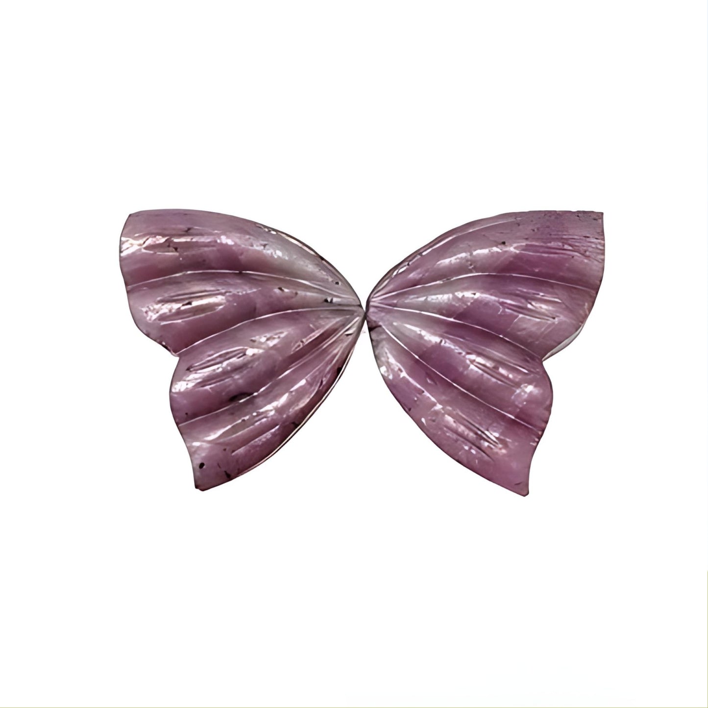 pink sapphire butterfly shape carving