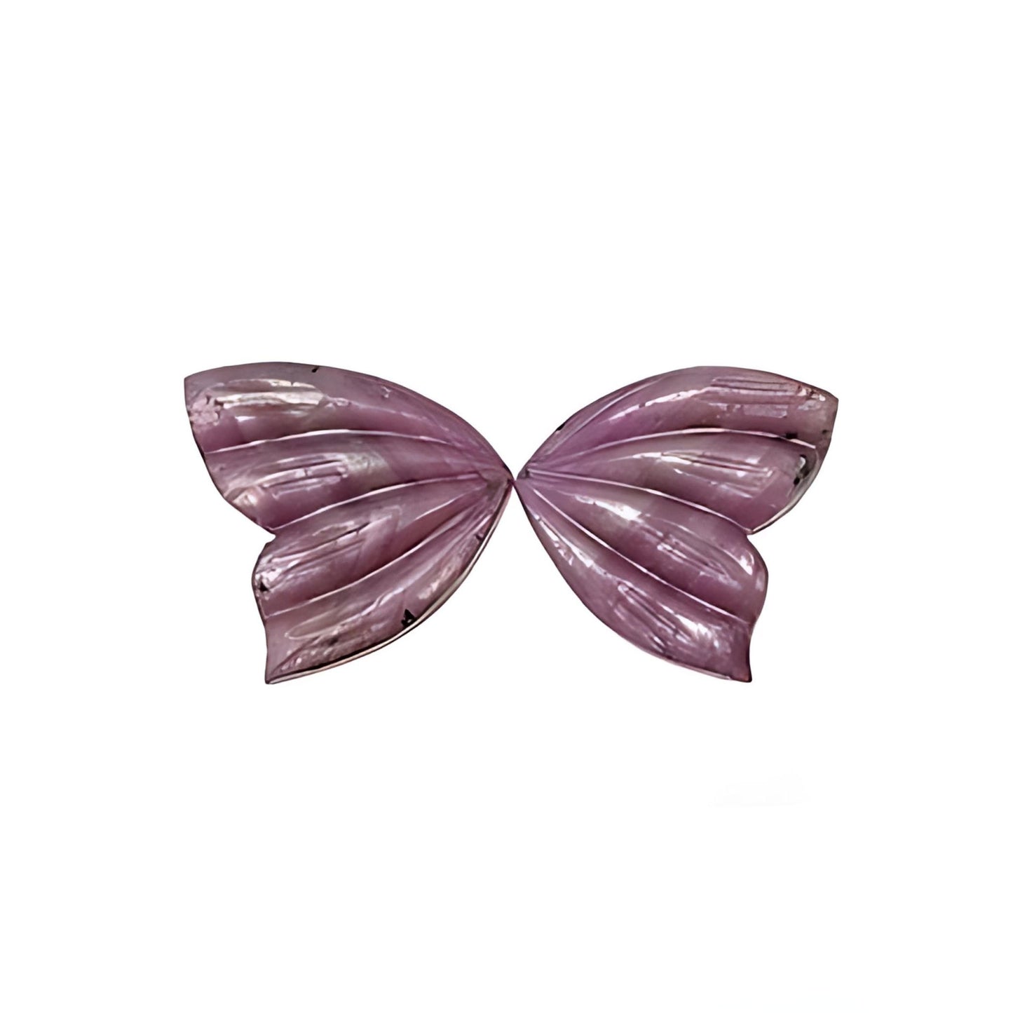 pink sapphire butterfly carving