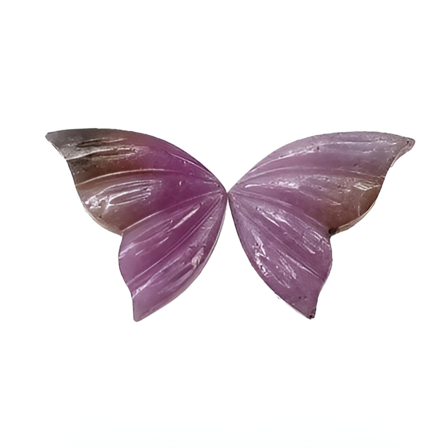 pink sapphire butterfly carving