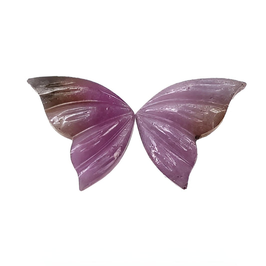 pink sapphire butterfly carving