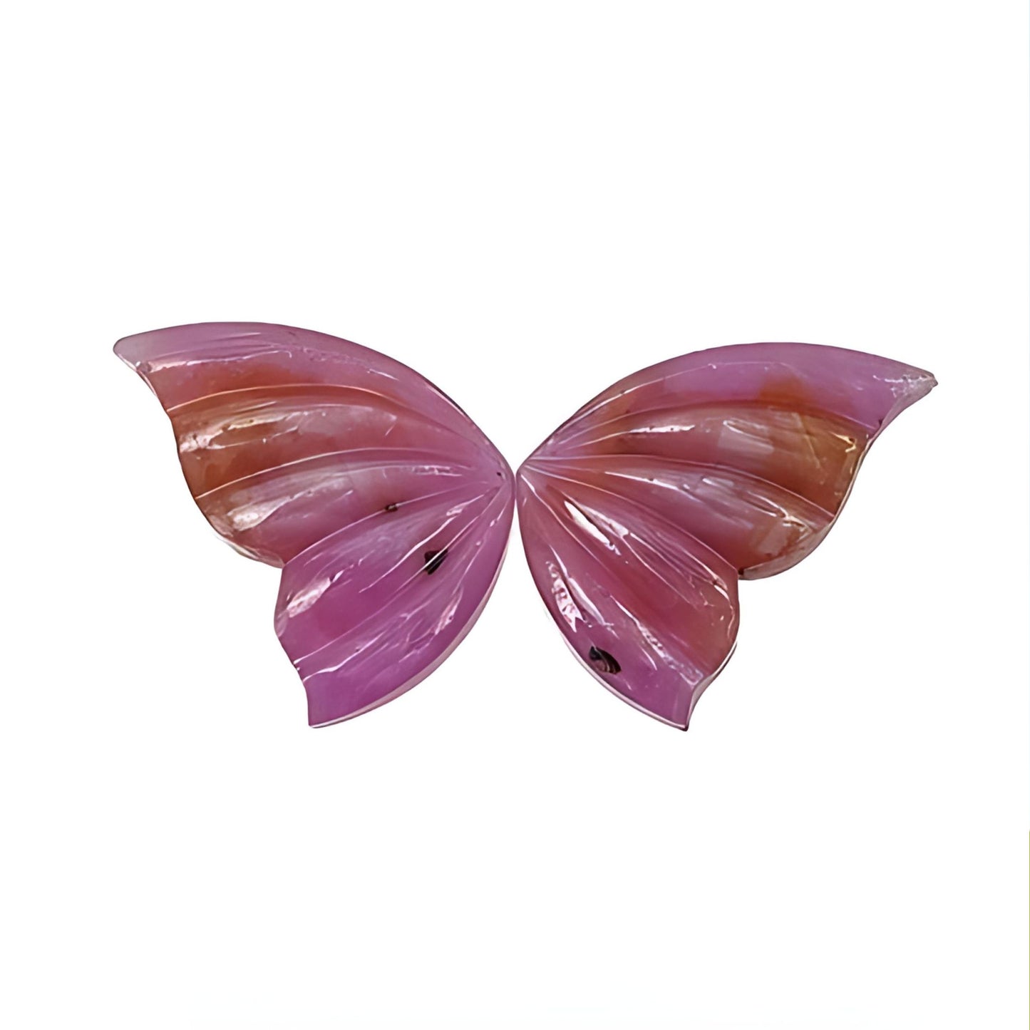 pink sapphire butterfly shape carving