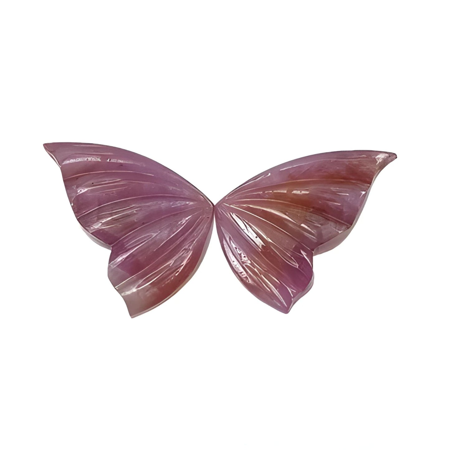 pink sapphire butterfly shape carving