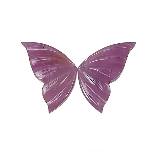 pink sapphire butterfly shape carving