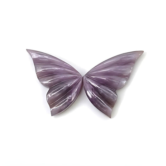 pink sapphire butterfly carving