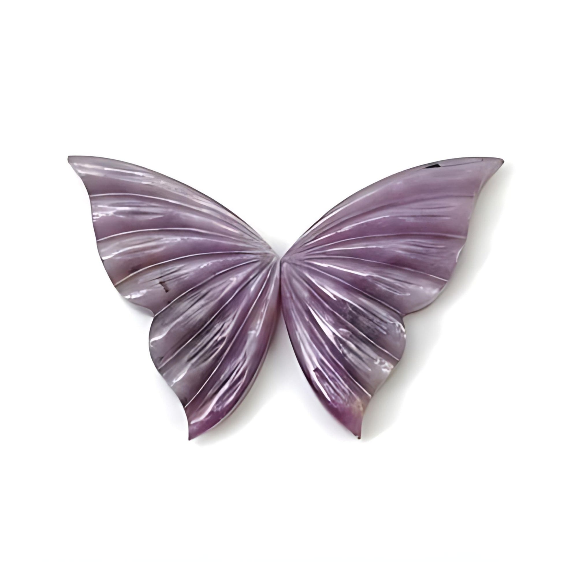 pink sapphire butterfly carving
