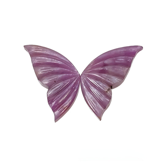 pink sapphire butterfly carving