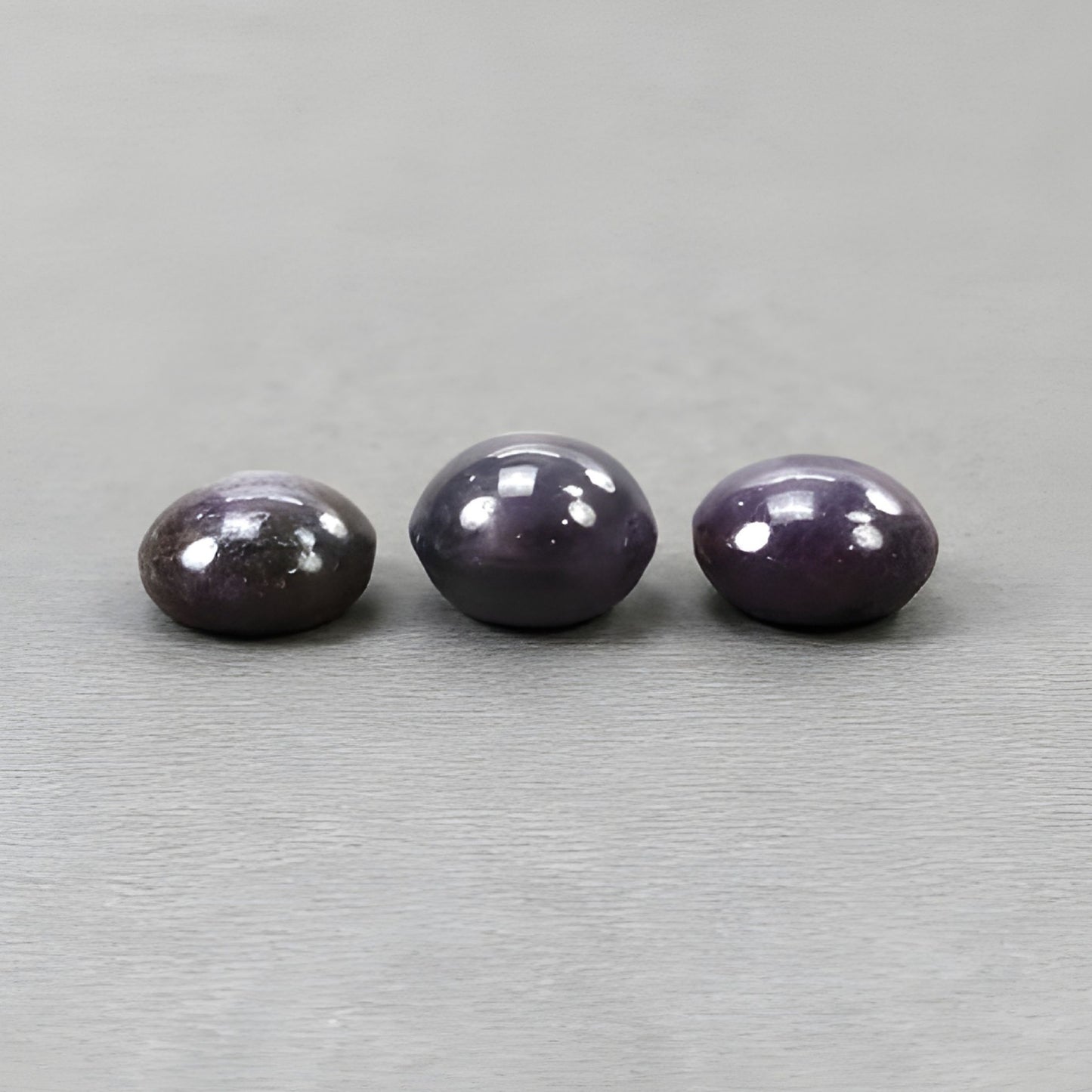 35.15cts Natural Untreated Star Sapphire Gemstone Cabochon Round Shape 3pcs