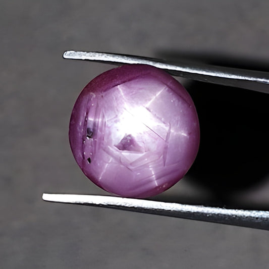 star ruby round shape cabochon