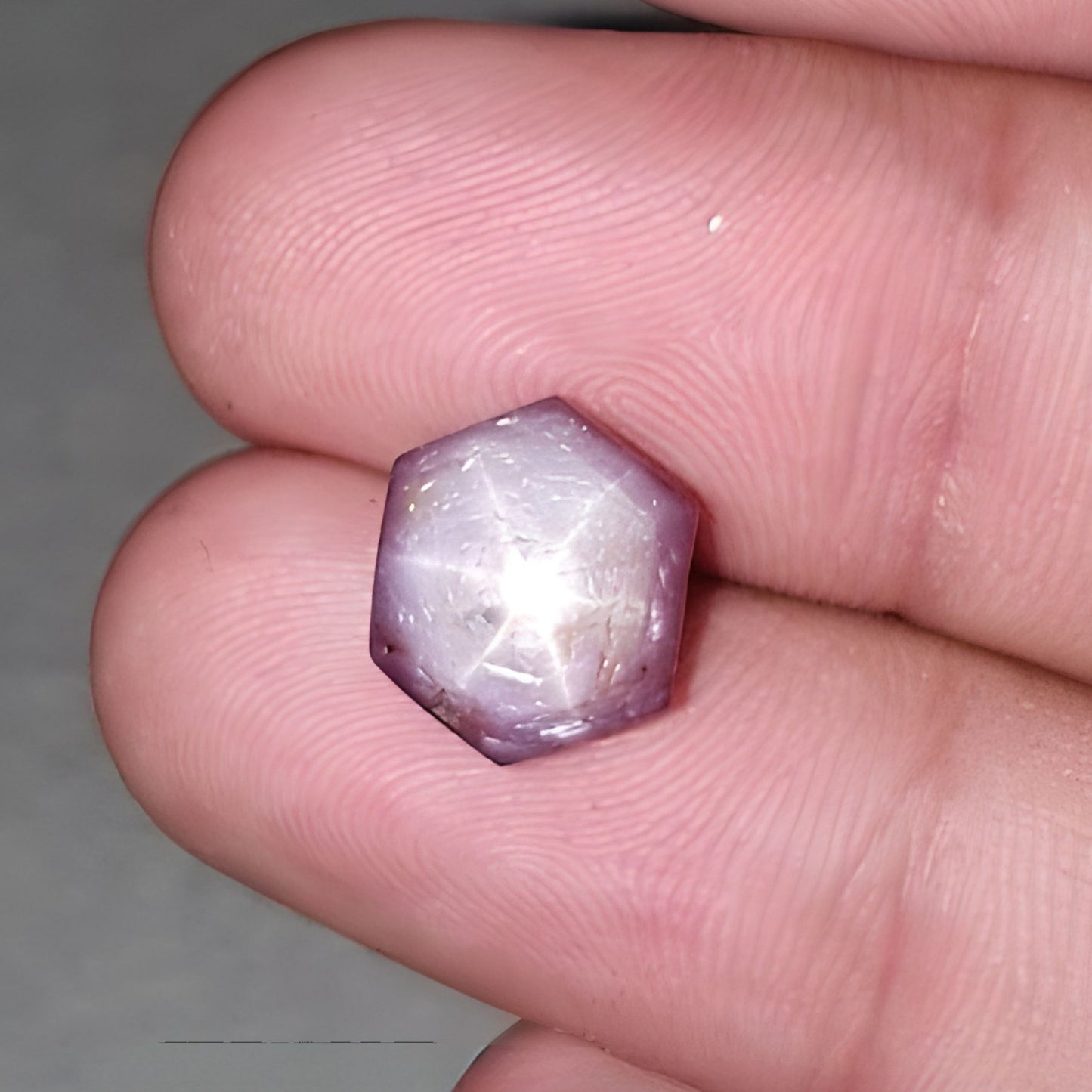 star sapphire hexagon shape cabochon