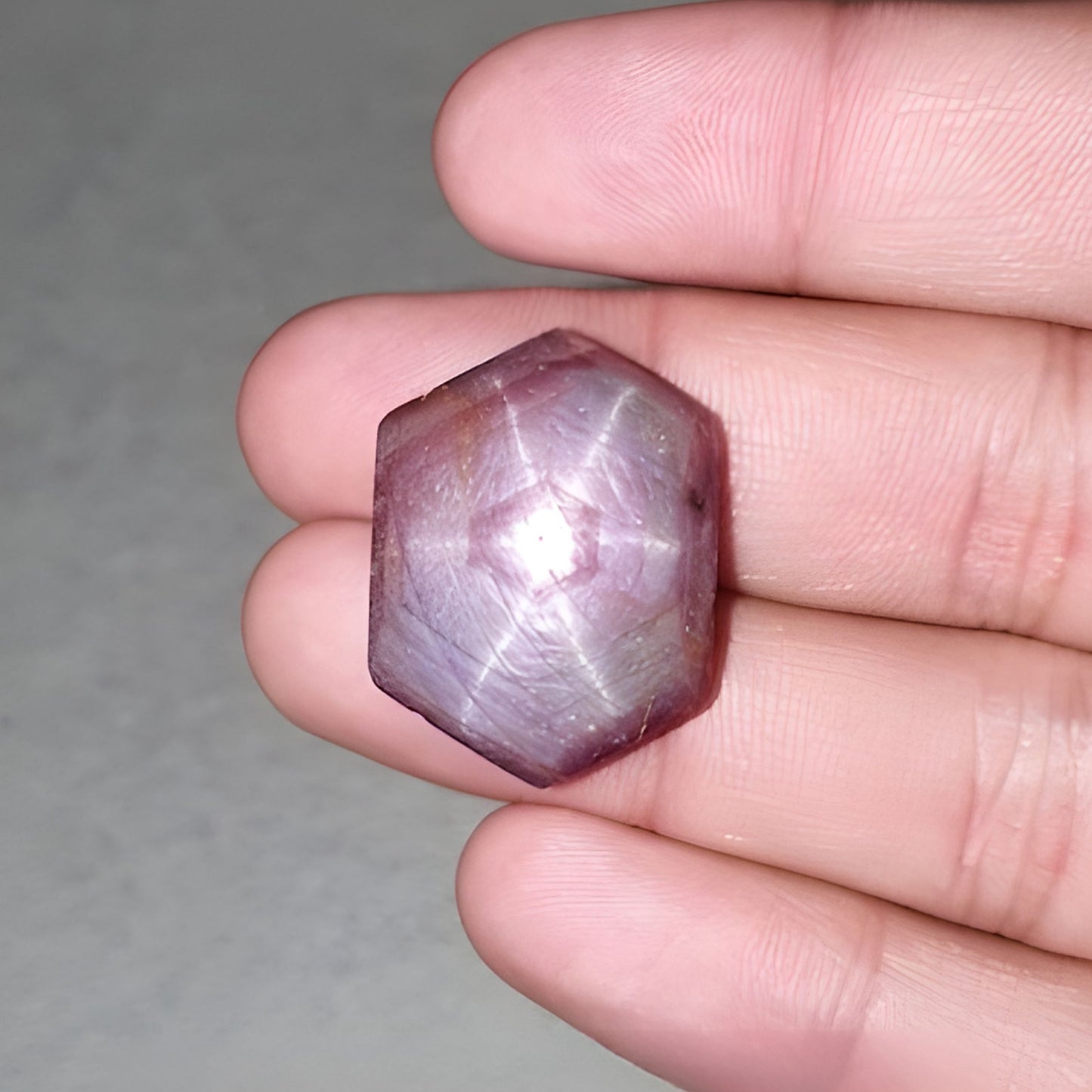 star sapphire hexagon shape cabochon