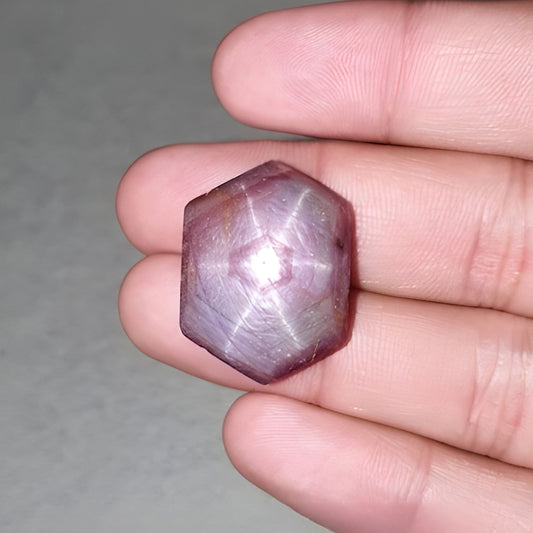 star sapphire hexagon shape cabochon