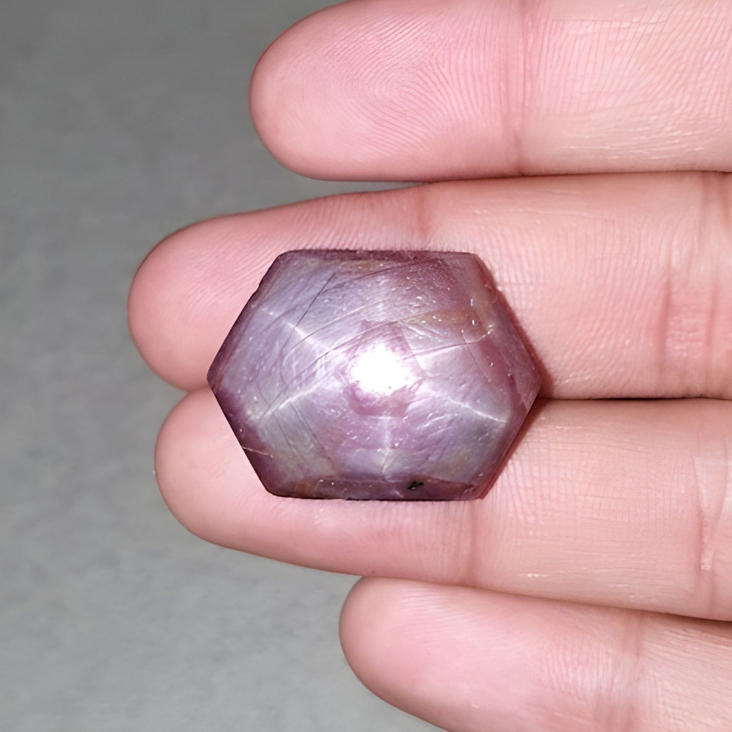 68.20cts Natural Untreated Star Sapphire Gemstone Cabochon Hexagon Shape