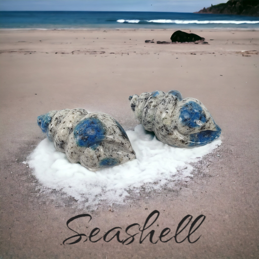 K2 Gemstone Carving : 77.90cts Natural Untreated Unheated Bi-Color Hand Carved Seashell Shape 30mm Pair