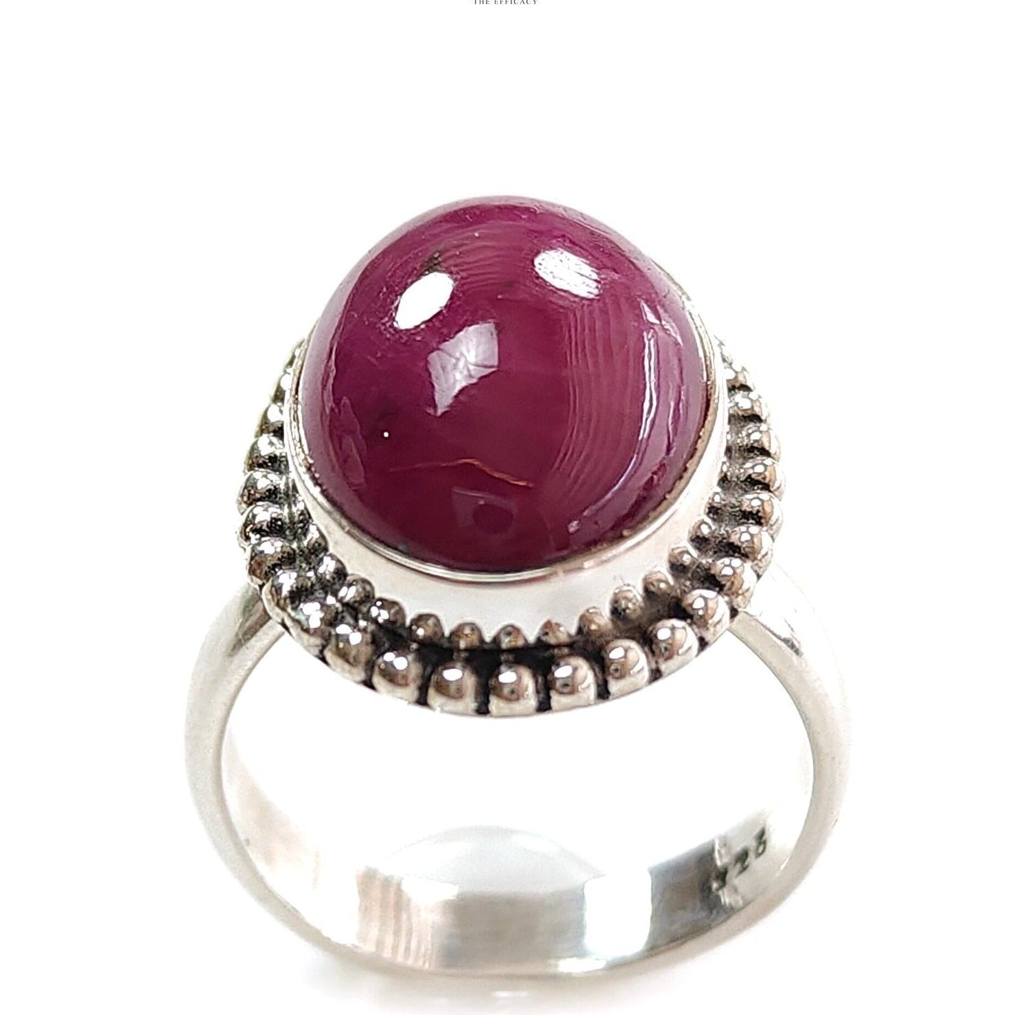 Red Ruby Silver Ring 8.2gms.