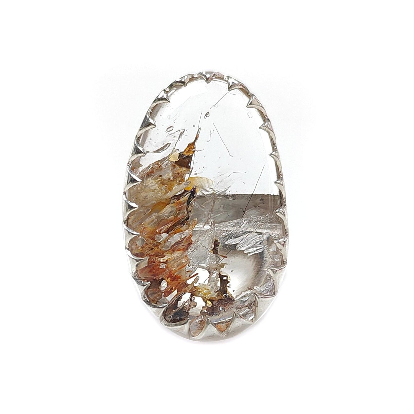 Amethyst Plain Silver Ring: 14.37gms Natural Untreated Super Seven Amethyst Oval Shape Plain 925 Sterling Silver Bezel Set Adjustable Ring