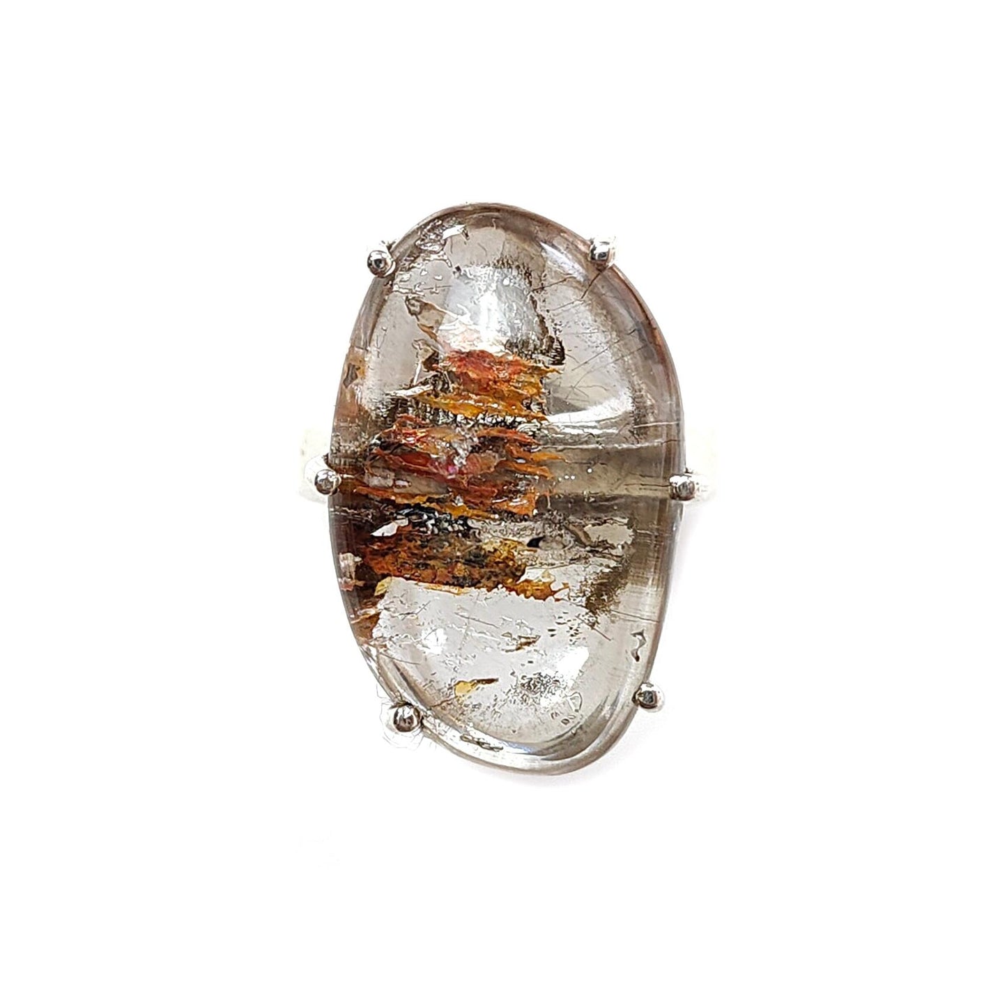 Super Seven Amethyst Silver Ring