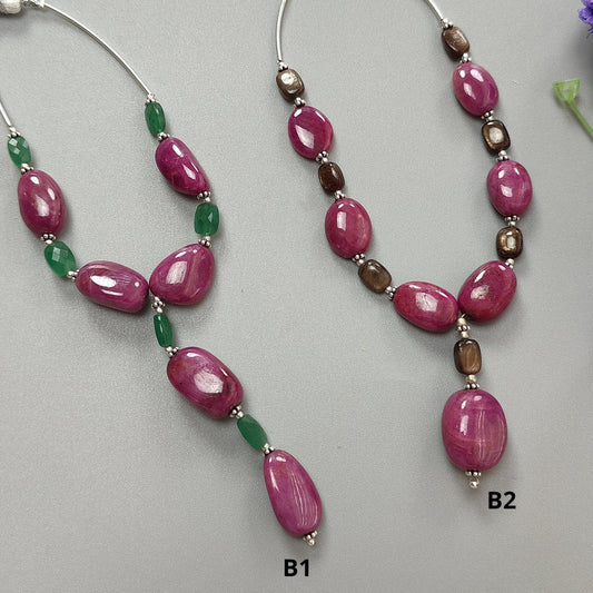 Ruby Quartz Plain Loose Beads : Natural Untreated Green Quartz Golden Sapphire Uneven Tumble Cushion Plain Beads For Jewelry