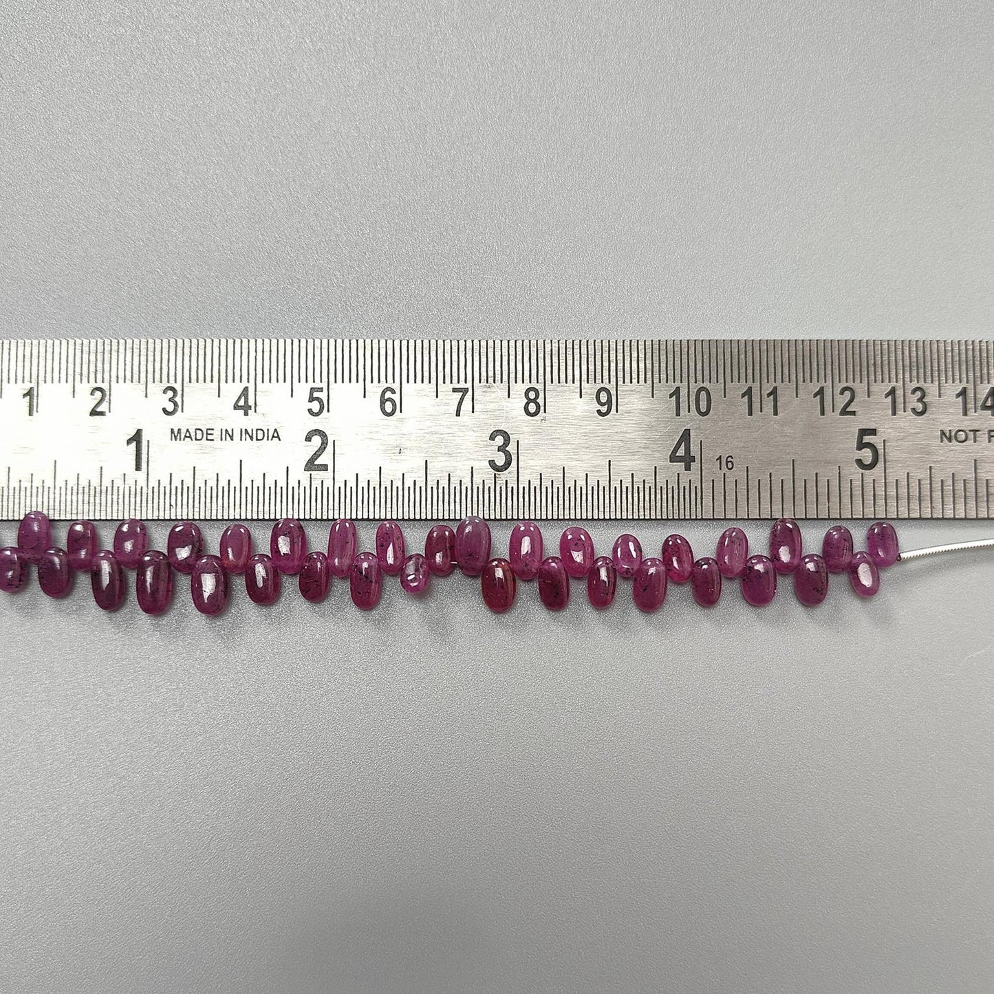 Purple Ruby Loose Beads: 44.80Cts Natural Untreated Ruby Gemstone Plain Oval Shape 5" 6*4mm - 9*5mm