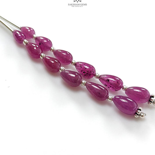 Purple Ruby Plain Loose Beads 14.20cts
