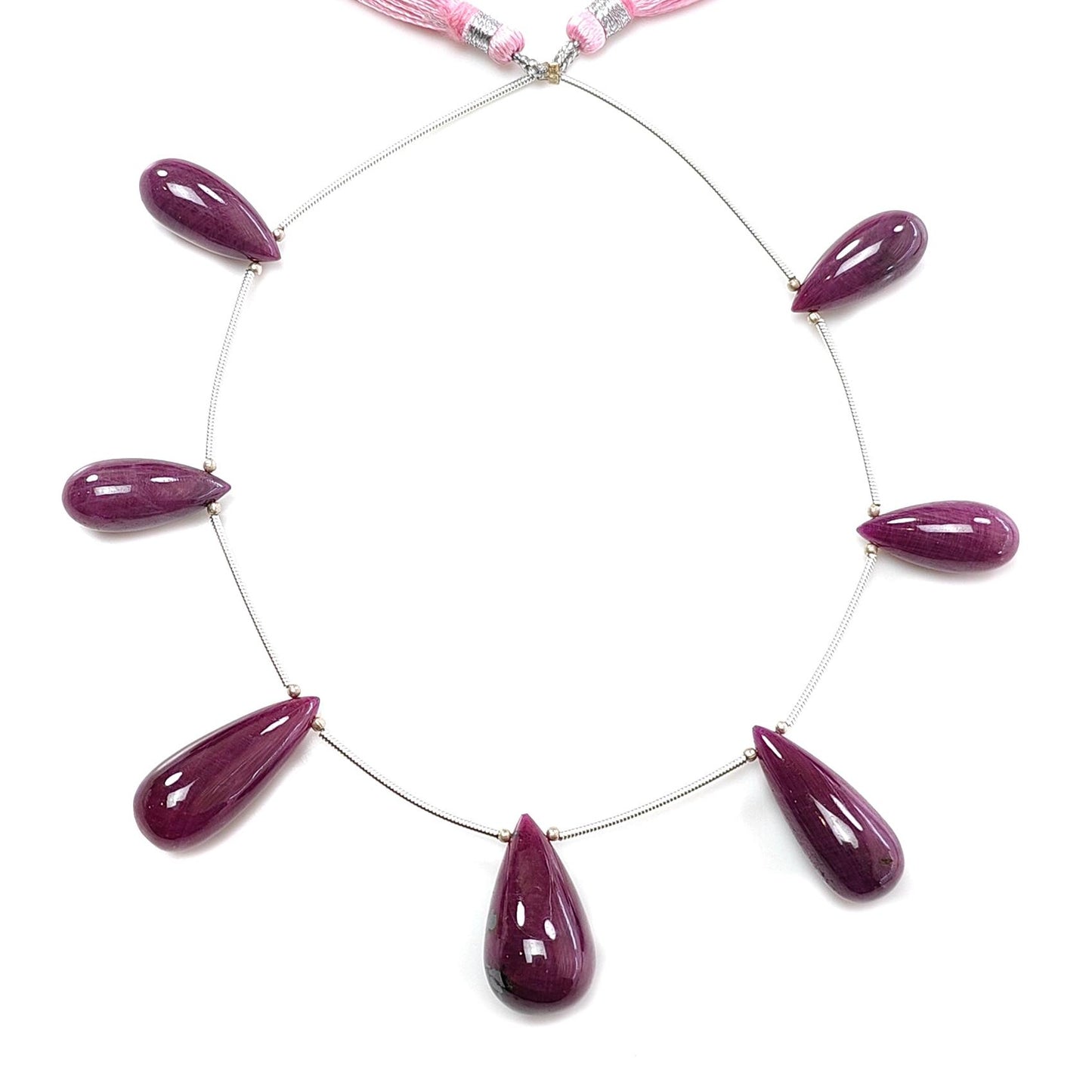 Ruby Smooth Teardrops Loose Beads
