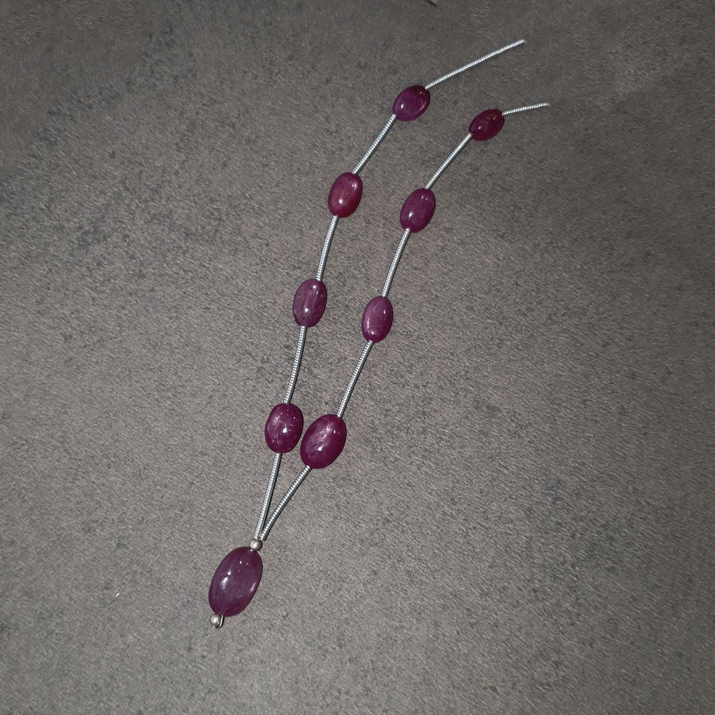 30.00cts Natural Untreated Unheated Star Ruby Gemstone Oval Shape Beads 7*5mm - 14*9mm