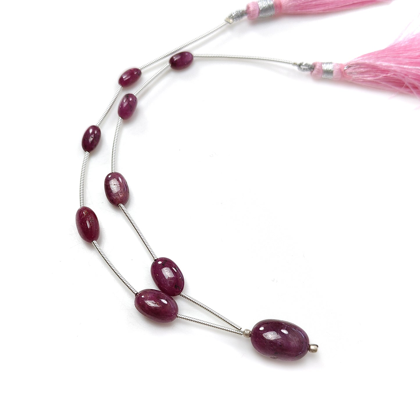 Star Ruby Plain Oval Loose Beads