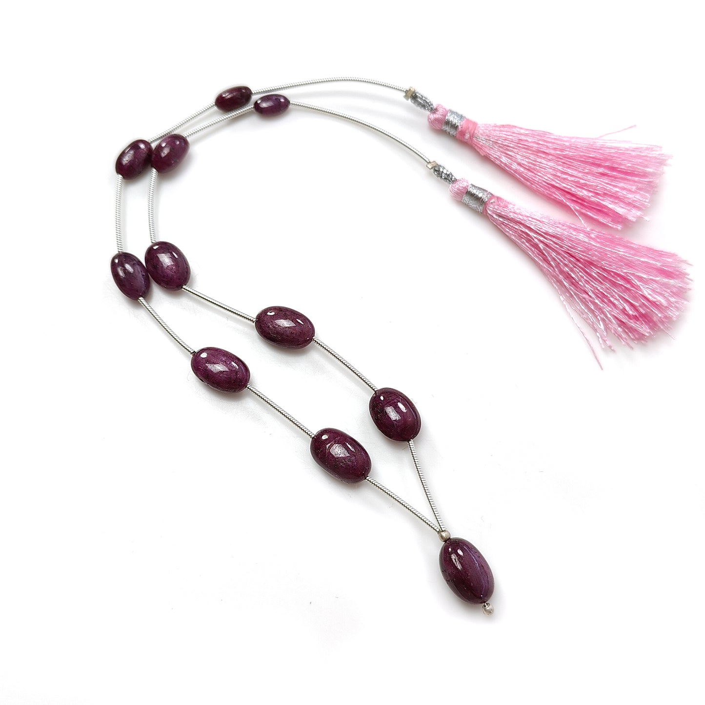 Star Ruby Plain Oval Loose Beads