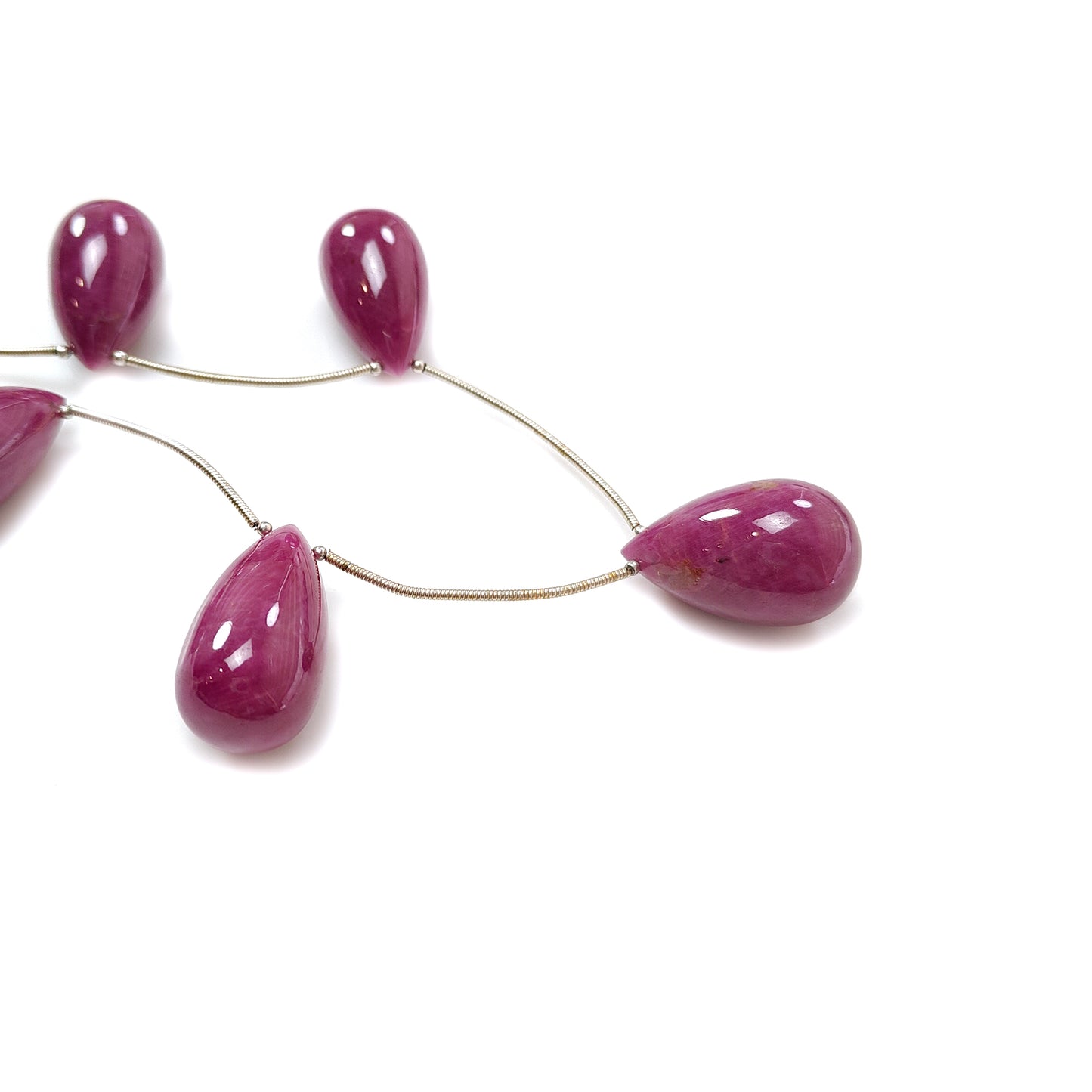 Red Ruby Plain teardrop Loose Beads