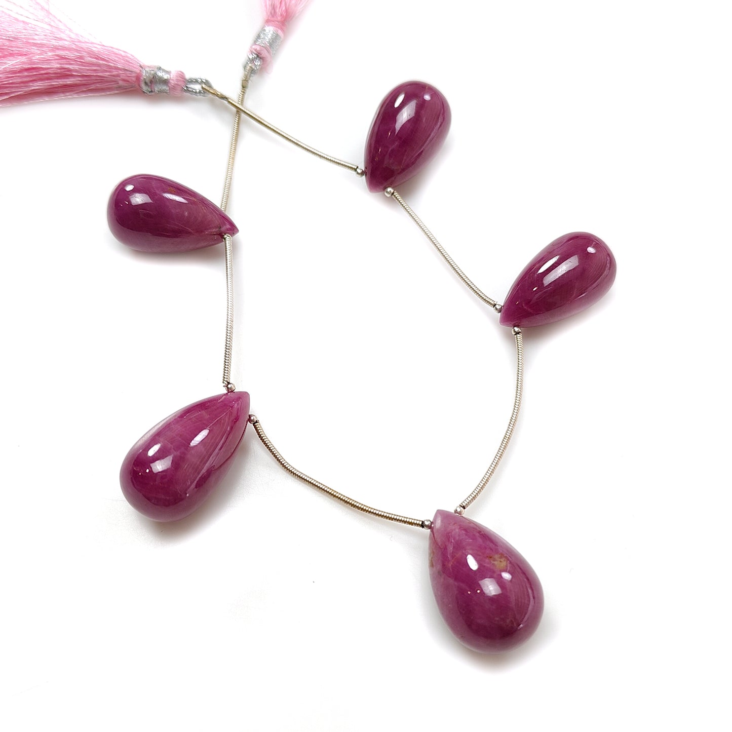 Ruby Teardrop Beads