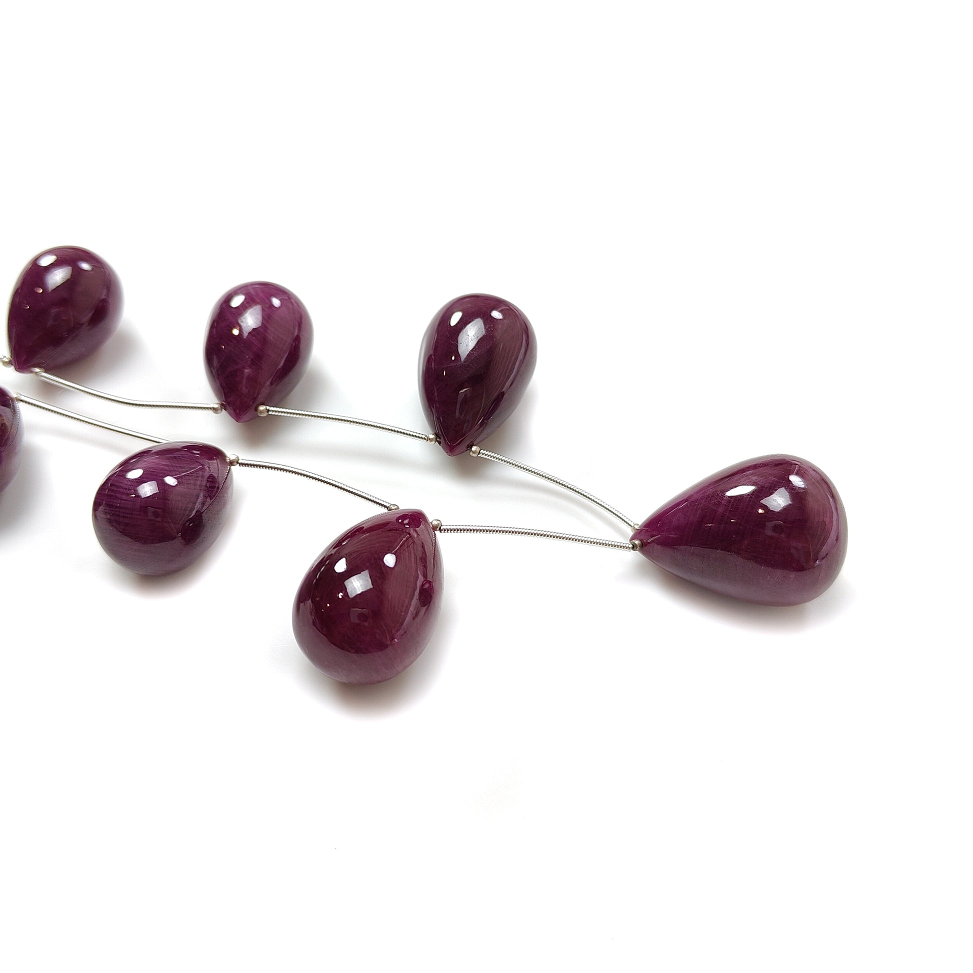 Red Ruby Plain Teardrop Loose beads