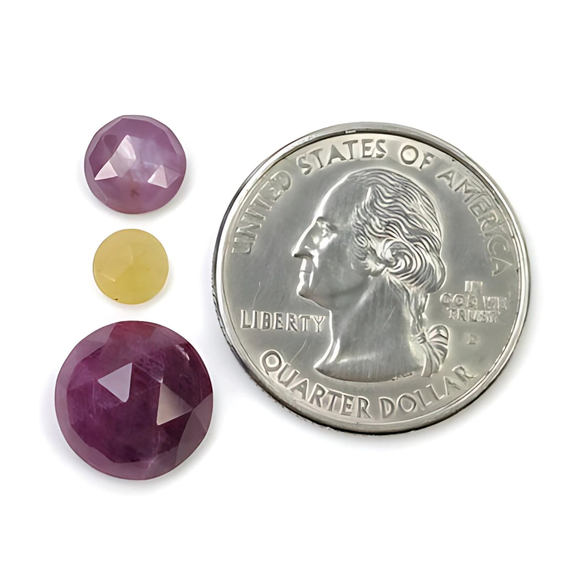 ルビー、サファイアラウンドローズカット