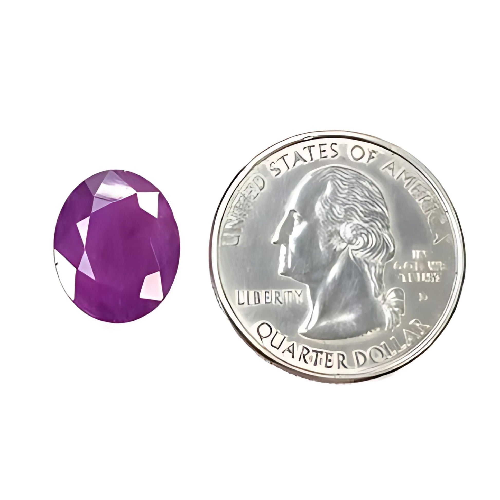 rubino ovale taglio normale