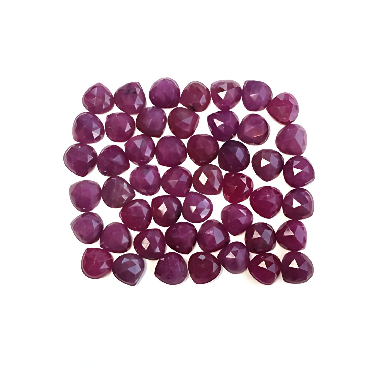 red ruby heart rose cut slices