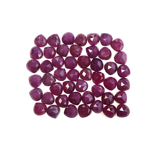 red ruby heart rose cut slices