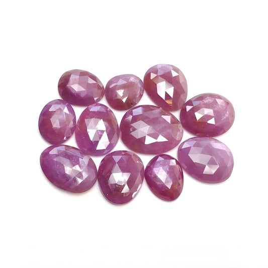 pink ruby egg rose cut