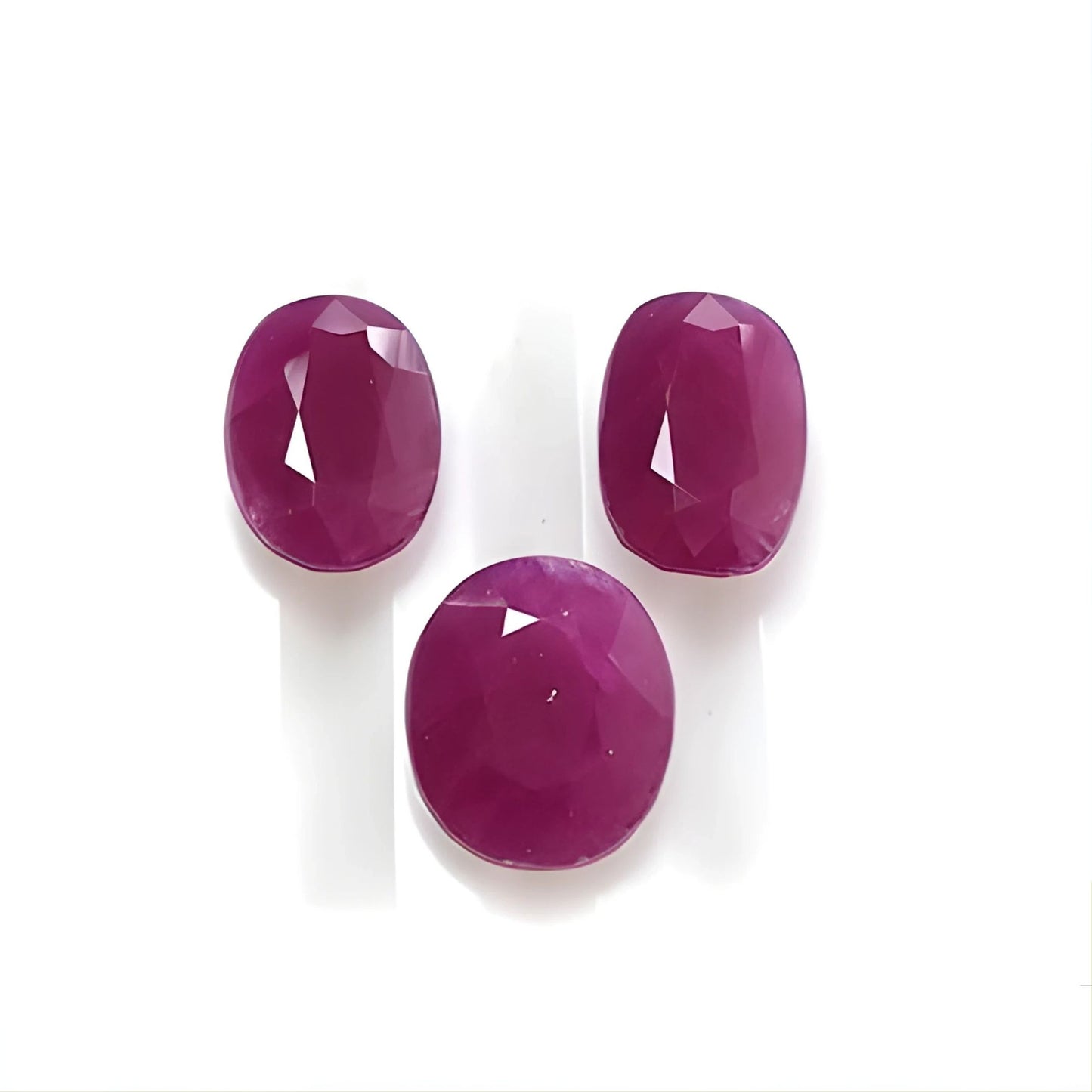 red ruby cushion faceted cut