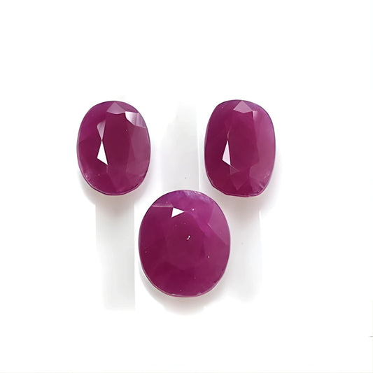 red ruby cushion faceted cut