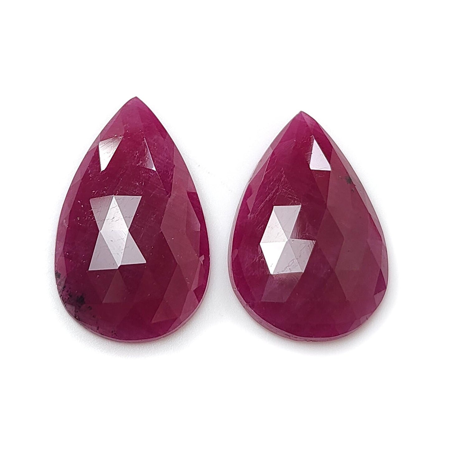 Ruby Pear Rose Cut Slices