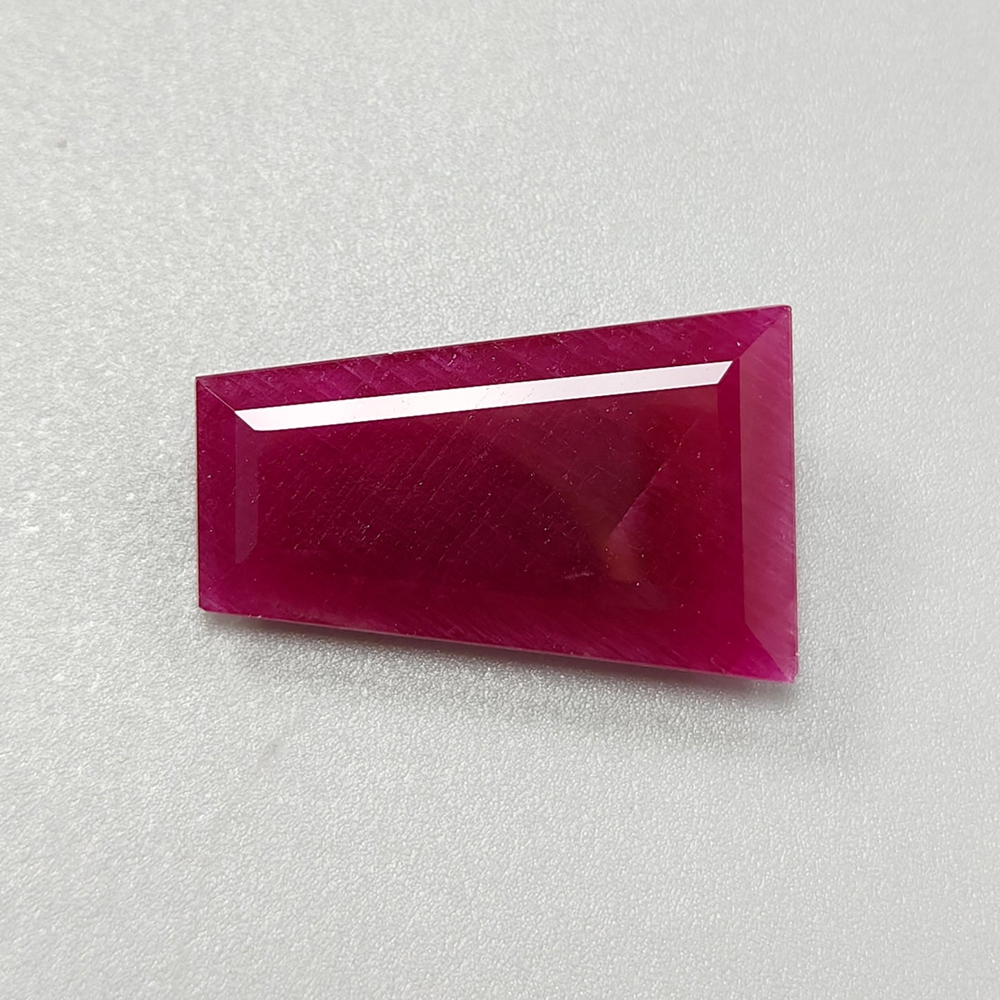 Ruby Gemstone Step Cut: 24.80cts Natural Untreated Unheated Red Ruby Fancy Shape 26*14mm 1pc for Jewelry July Birthstone