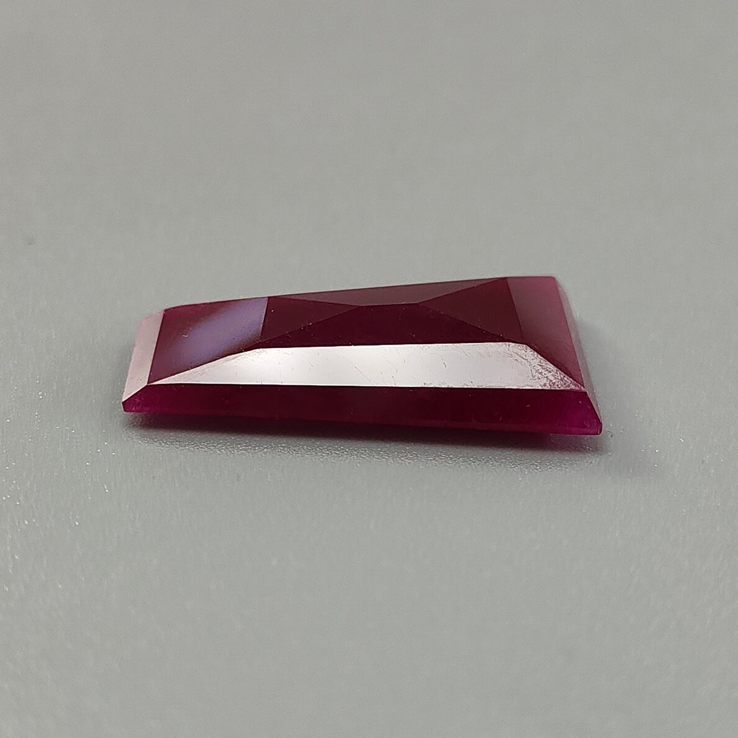Ruby Gemstone Step Cut: 24.80cts Natural Untreated Unheated Red Ruby Fancy Shape 26*14mm 1pc for Jewelry July Birthstone