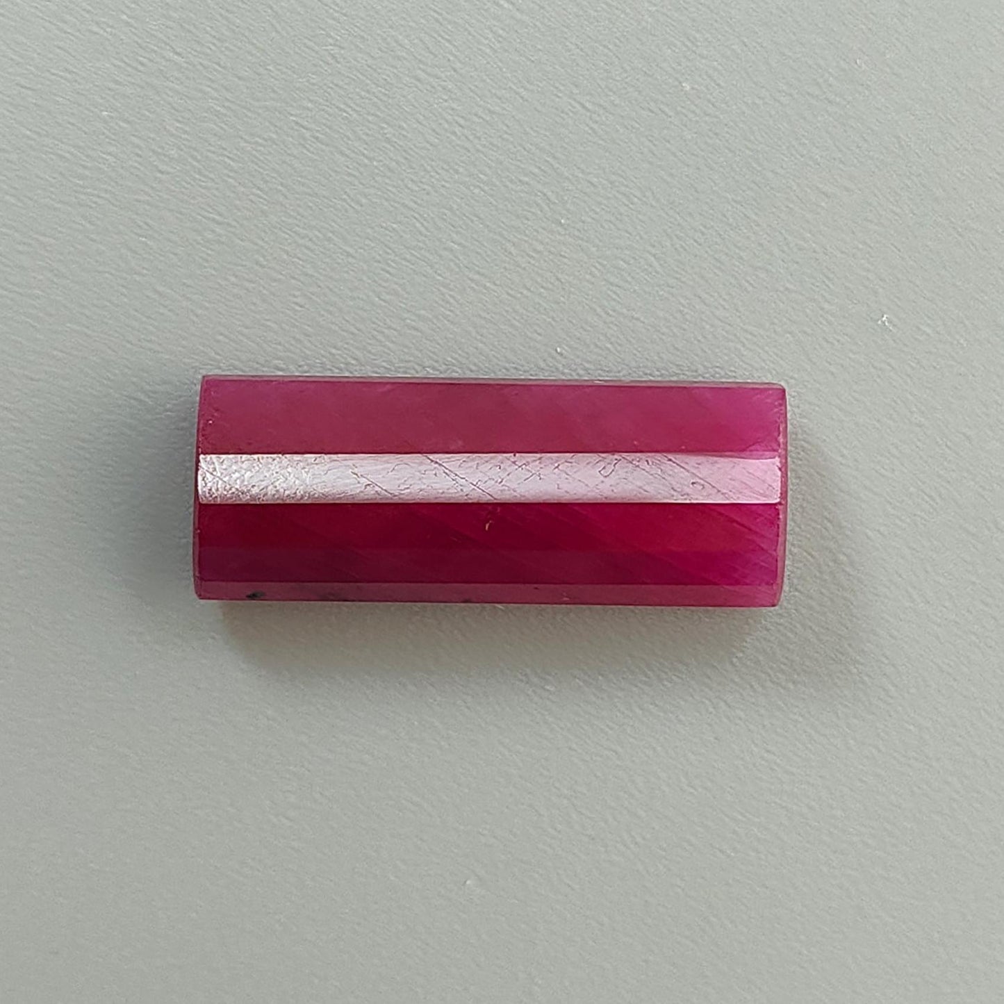 Ruby Gemstone Step Cut: 17.50cts Natural Untreated Unheated Red Ruby Baguette Shape 23.5*9mm 1pc for Jewelry July Birthstone