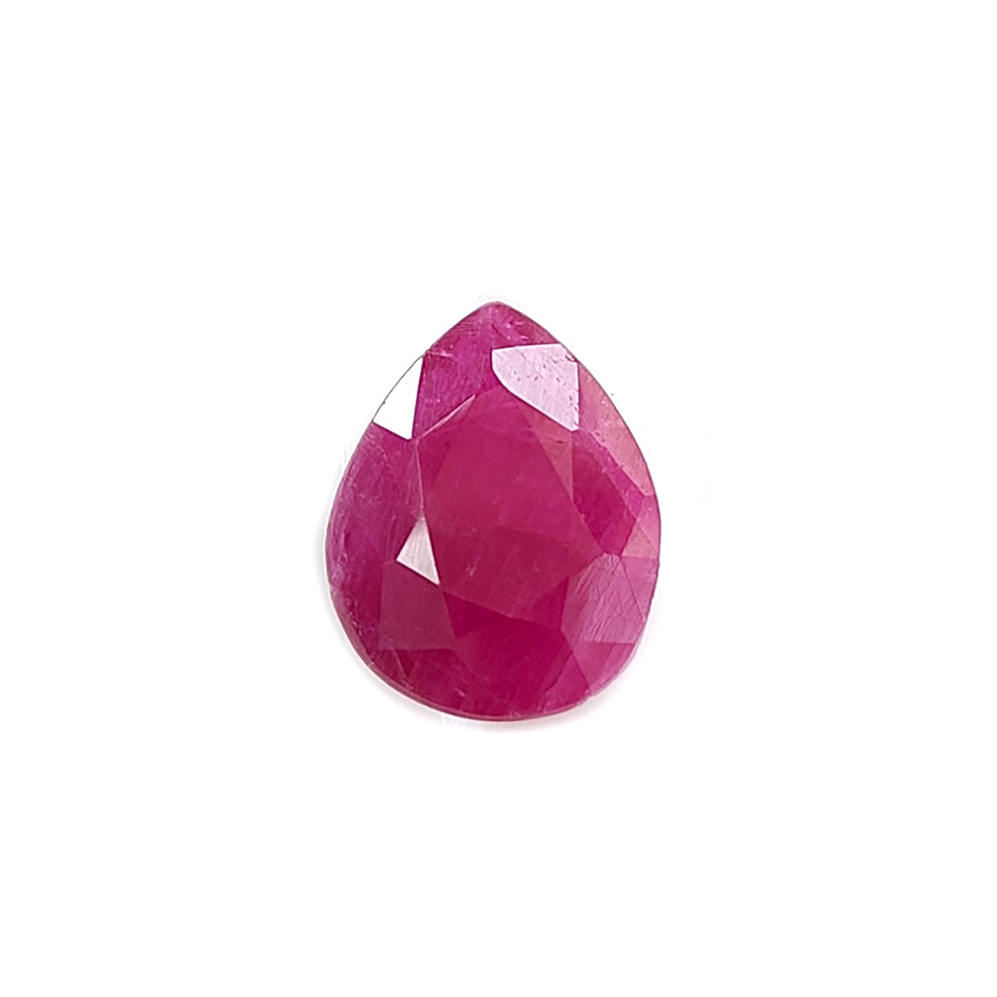 ruby faceted cut gemstone